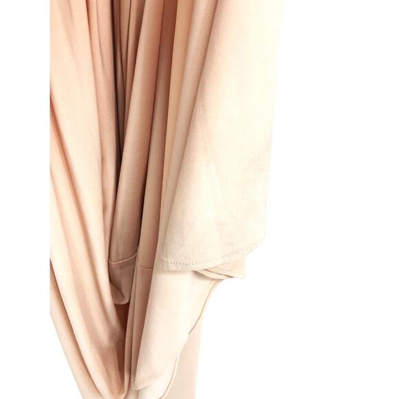 Morgan & Co Sequence Embellished Tie Back Long Halter Dress Nude Size 4 - Picture 6 of 7